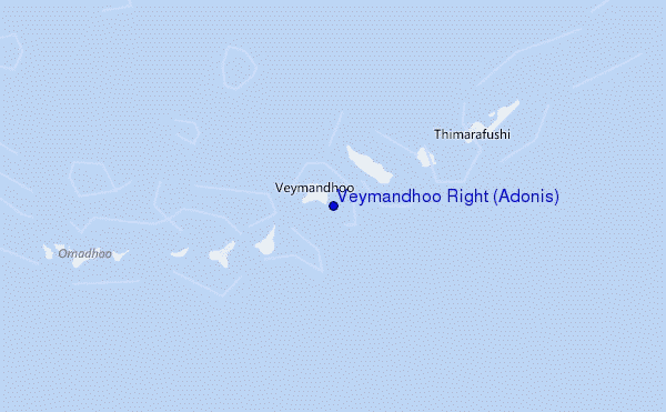 mapa de ubicación de Veymandhoo Right (Adonis)