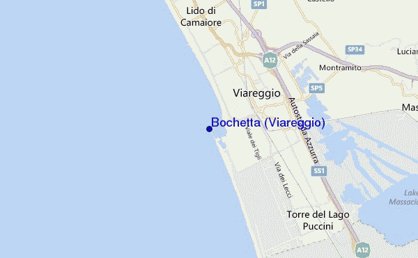 mapa de ubicación de Bochetta (Viareggio)