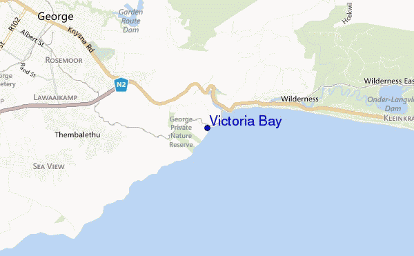 mapa de ubicación de Victoria Bay