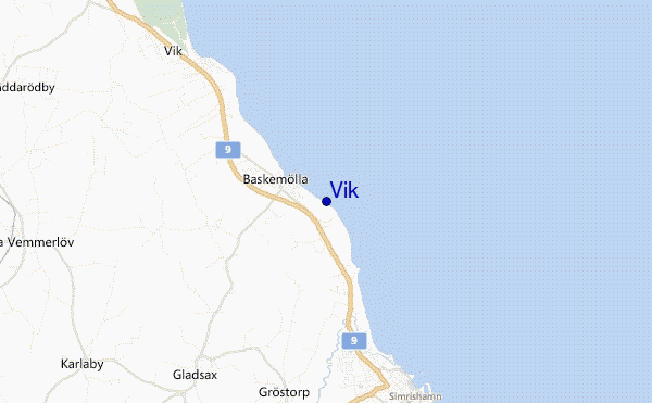 mapa de ubicación de Vik