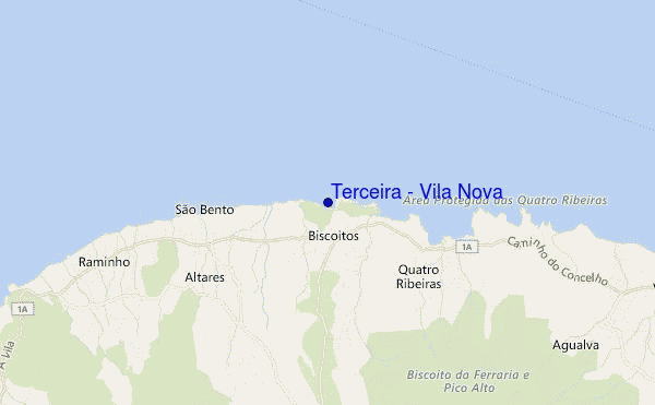 mapa de ubicación de Terceira - Vila Nova