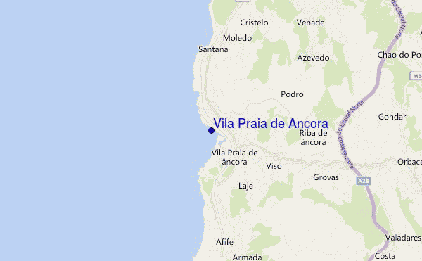 mapa de ubicación de Vila Praia de Ancora