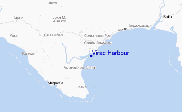 mapa de ubicación de Virac Harbour