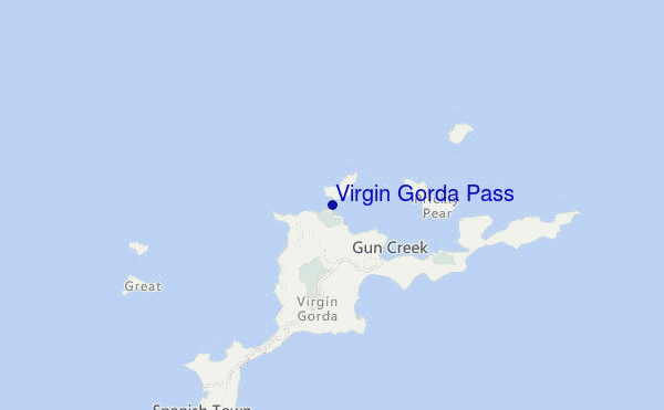 mapa de ubicación de Virgin Gorda Pass