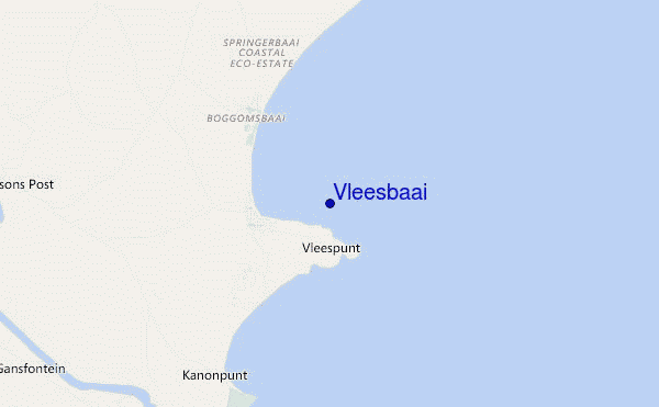 mapa de ubicación de Vleesbaai