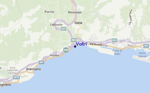 mapa de ubicación de Voltri