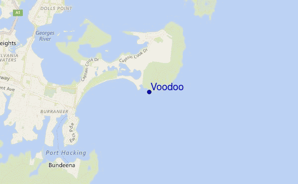 mapa de ubicación de Voodoo
