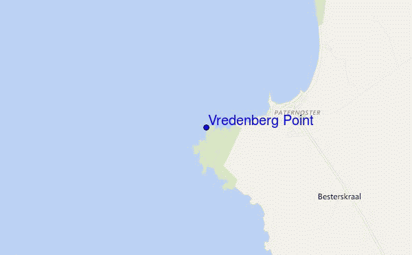 mapa de ubicación de Vredenberg Point