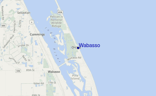mapa de ubicación de Wabasso
