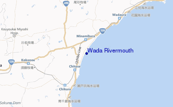 mapa de ubicación de Wada Rivermouth