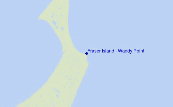 Fraser Island - Waddy Point Location Map