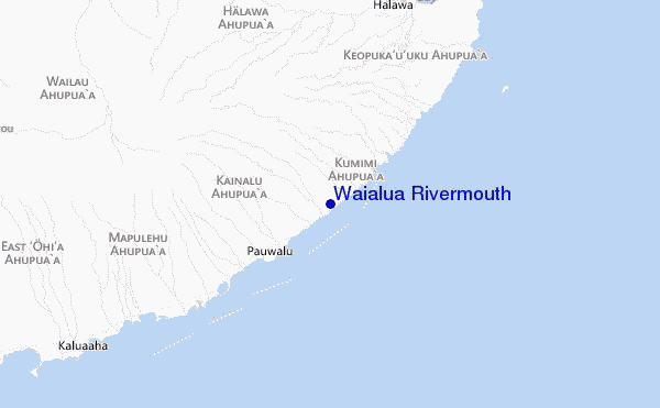 mapa de ubicación de Waialua Rivermouth