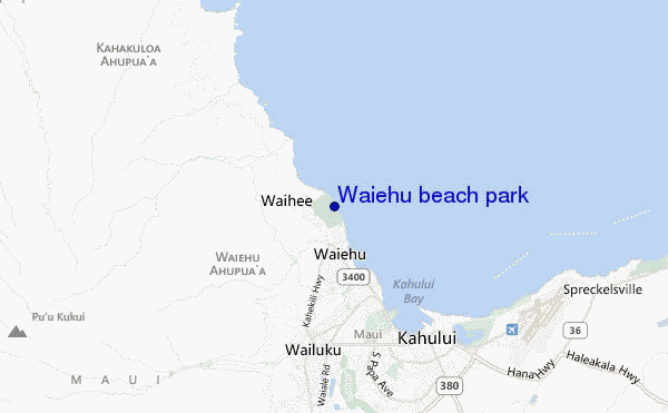 mapa de ubicación de Waiehu beach park