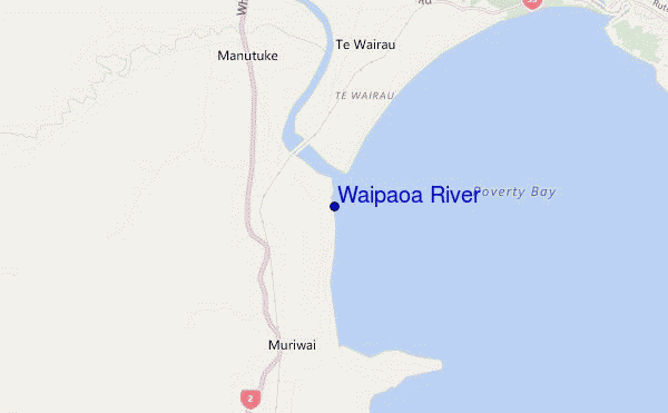 mapa de ubicación de Waipaoa River