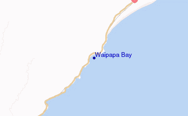 mapa de ubicación de Waipapa Bay