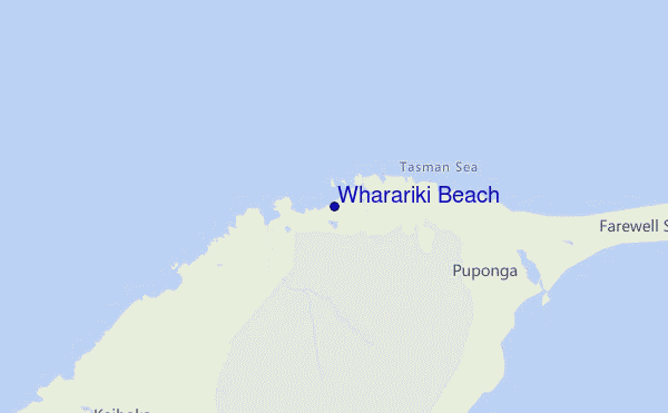 mapa de ubicación de Wharariki Beach