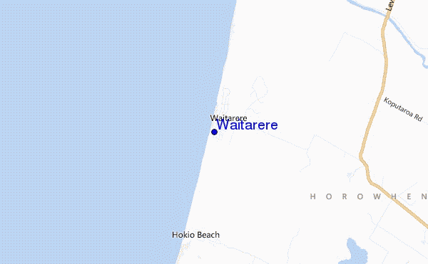 mapa de ubicación de Waitarere