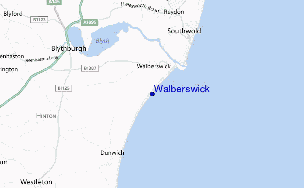 mapa de ubicación de Walberswick