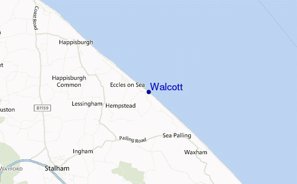 mapa de ubicación de Walcott