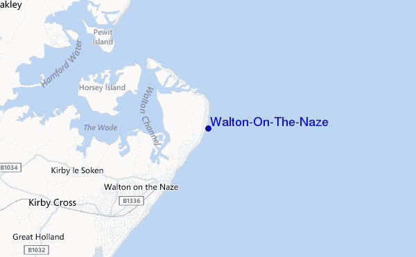 mapa de ubicación de Walton-On-The-Naze
