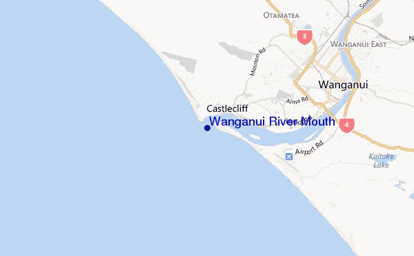 mapa de ubicación de Wanganui River Mouth