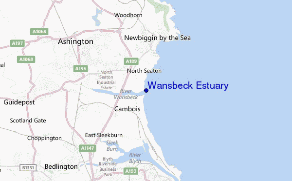mapa de ubicación de Wansbeck Estuary