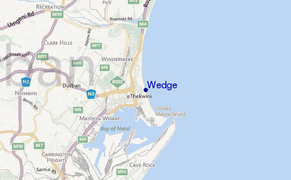 mapa de ubicación de Wedge