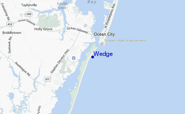 mapa de ubicación de Wedge