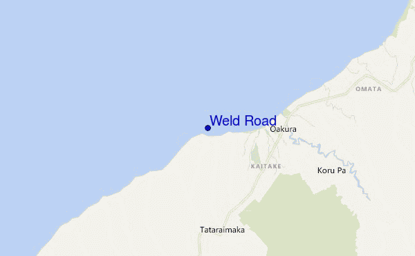 mapa de ubicación de Weld Road