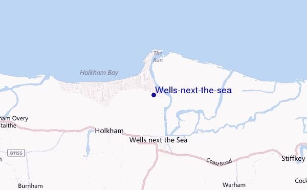mapa de ubicación de Wells-next-the-sea