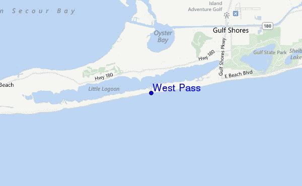 mapa de ubicación de West Pass