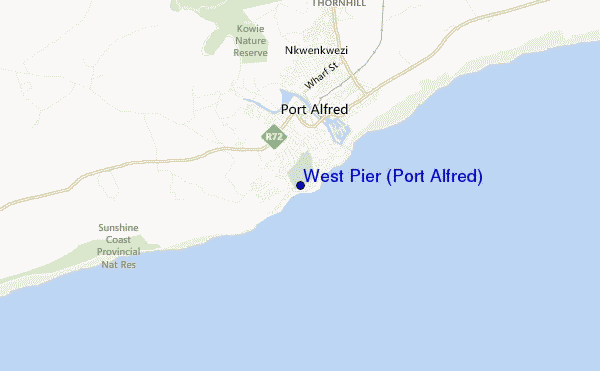 mapa de ubicación de West Pier (Port Alfred)