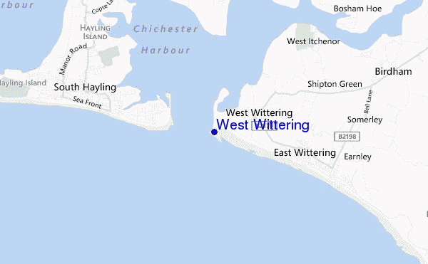 mapa de ubicación de West Wittering