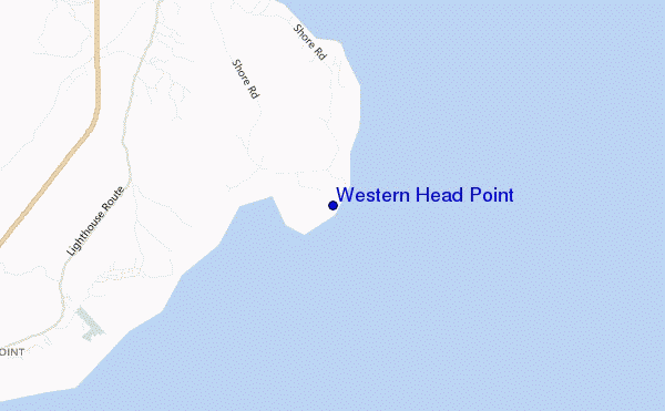 mapa de ubicación de Western Head Point