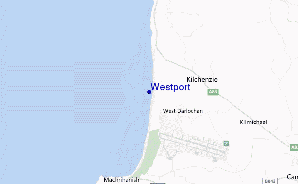 mapa de ubicación de Westport