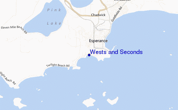 mapa de ubicación de Wests and Seconds