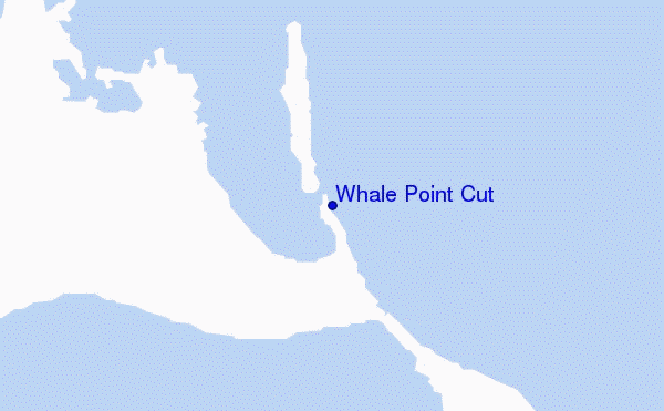 mapa de ubicación de Whale Point Cut