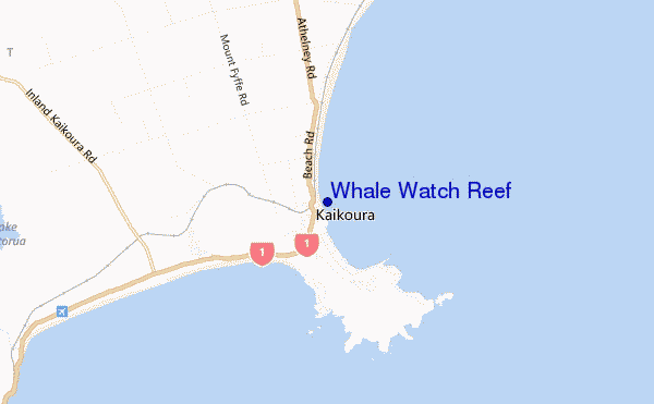 mapa de ubicación de Whale Watch Reef