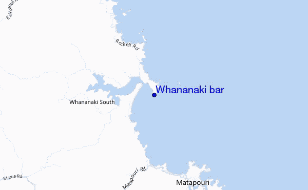 mapa de ubicación de Whananaki bar