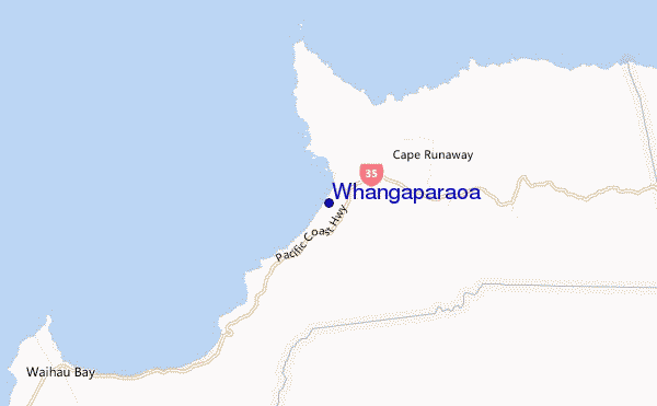 mapa de ubicación de Whangaparaoa