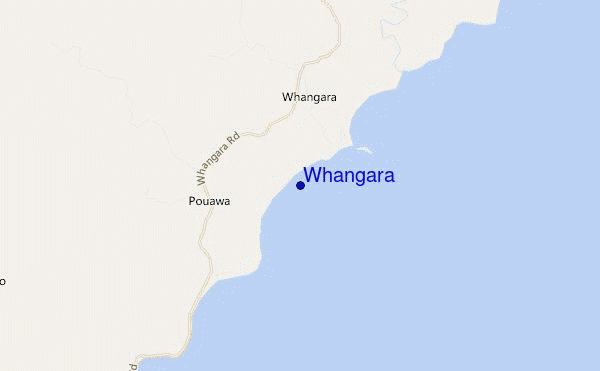 mapa de ubicación de Whangara