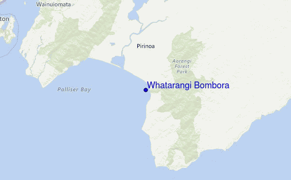 Whatarangi Bombora Location Map