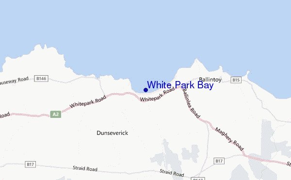 mapa de ubicación de White Park Bay
