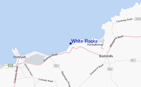 mapa de ubicación de White Rocks