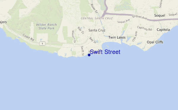 mapa de ubicación de Swift Street