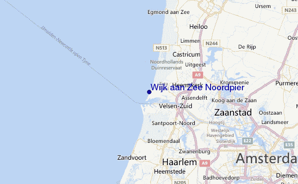Wijk aan Zee Noordpier Location Map