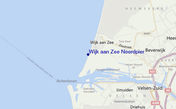 mapa de ubicación de Wijk aan Zee Noordpier