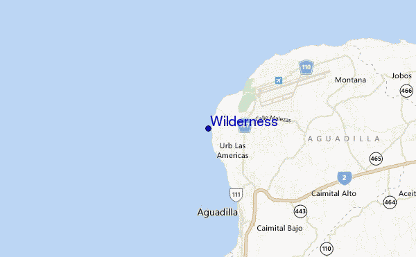 mapa de ubicación de Wilderness