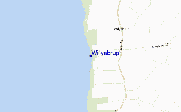 mapa de ubicación de Willyabrup
