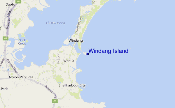 mapa de ubicación de Windang Island